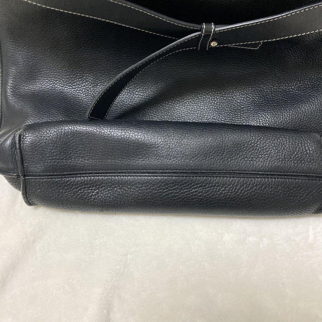 [正規品]ロエベ　バーティカルベルト　トート　ブラック　レザー　牛革　男女兼用