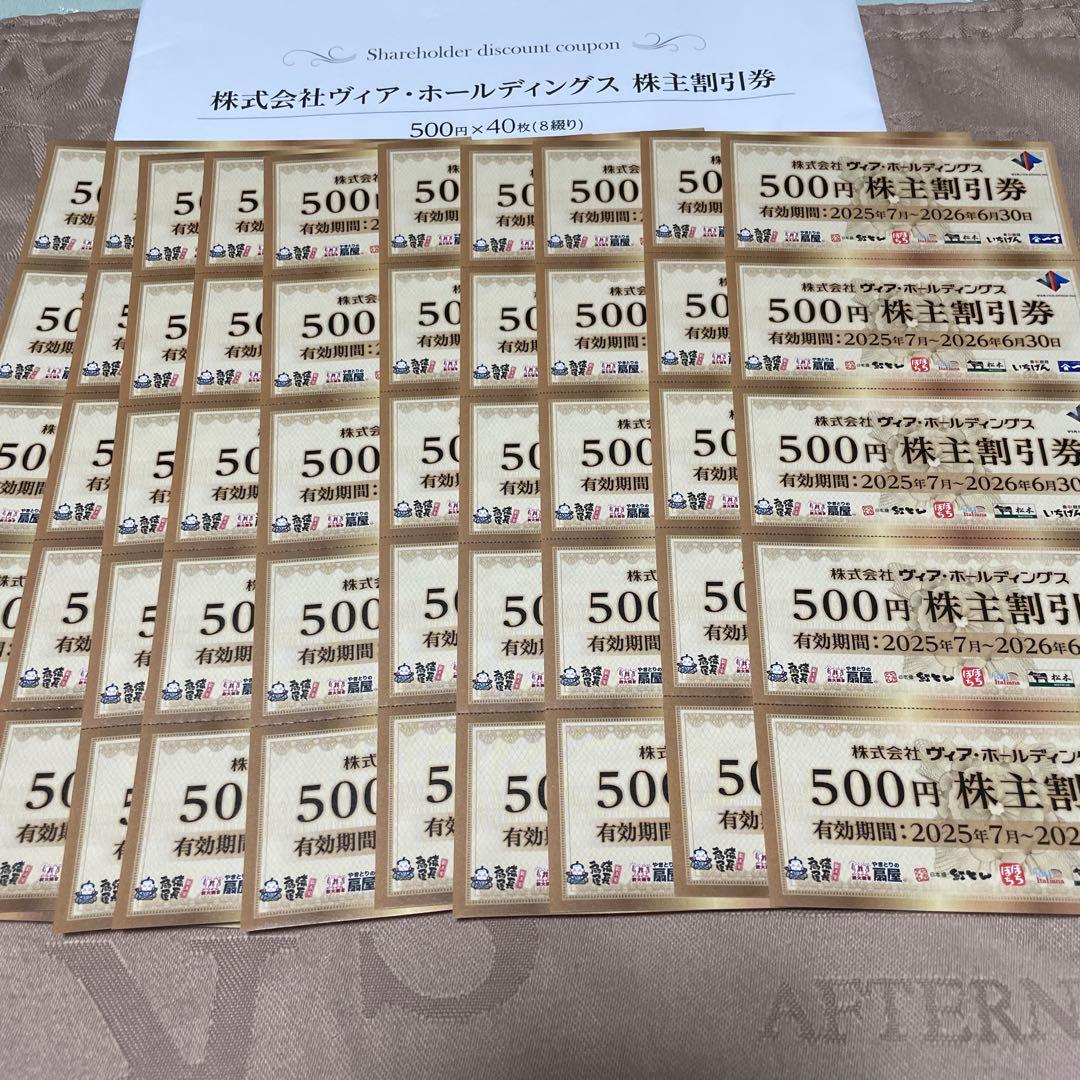 株主優待券 株式会社ヴィアホールディングス20000円分