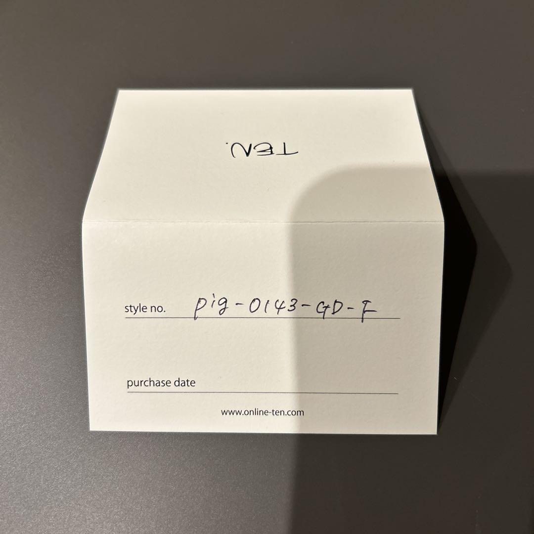 TEN. 【ZOZO限定】18KGP カシューピアス