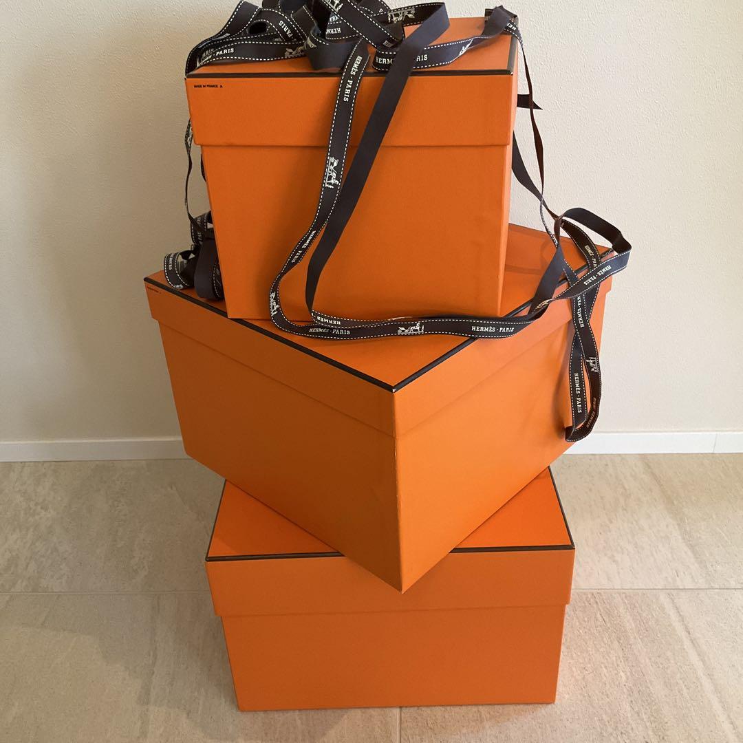 HERMES オレンジボックス3セット リボン付き