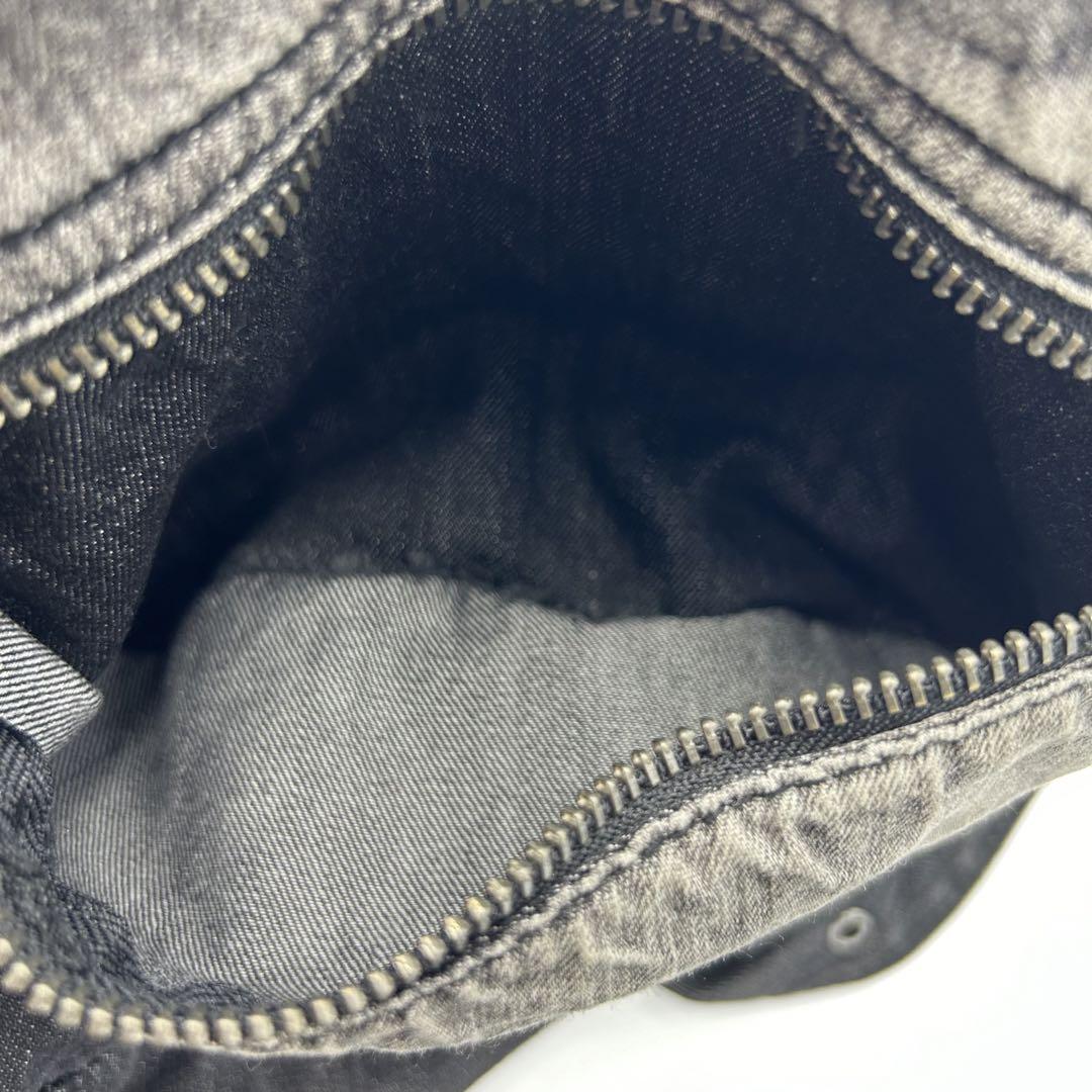 【美品】Jaded London ショルダーバッグ デニム 斜め掛け 黒系