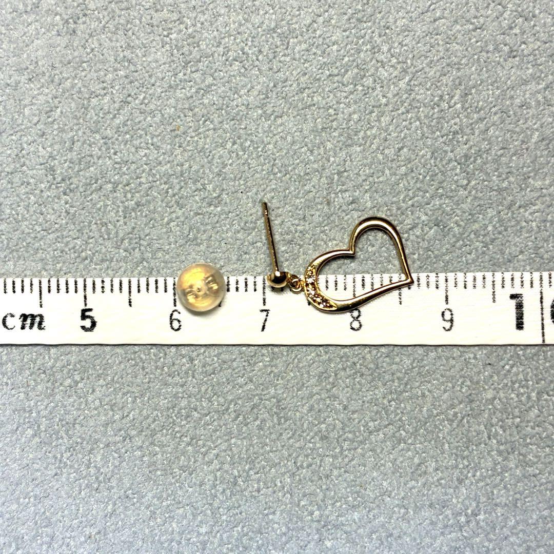 K18 ダイヤモンド ハートピアス ( 0.03ct )