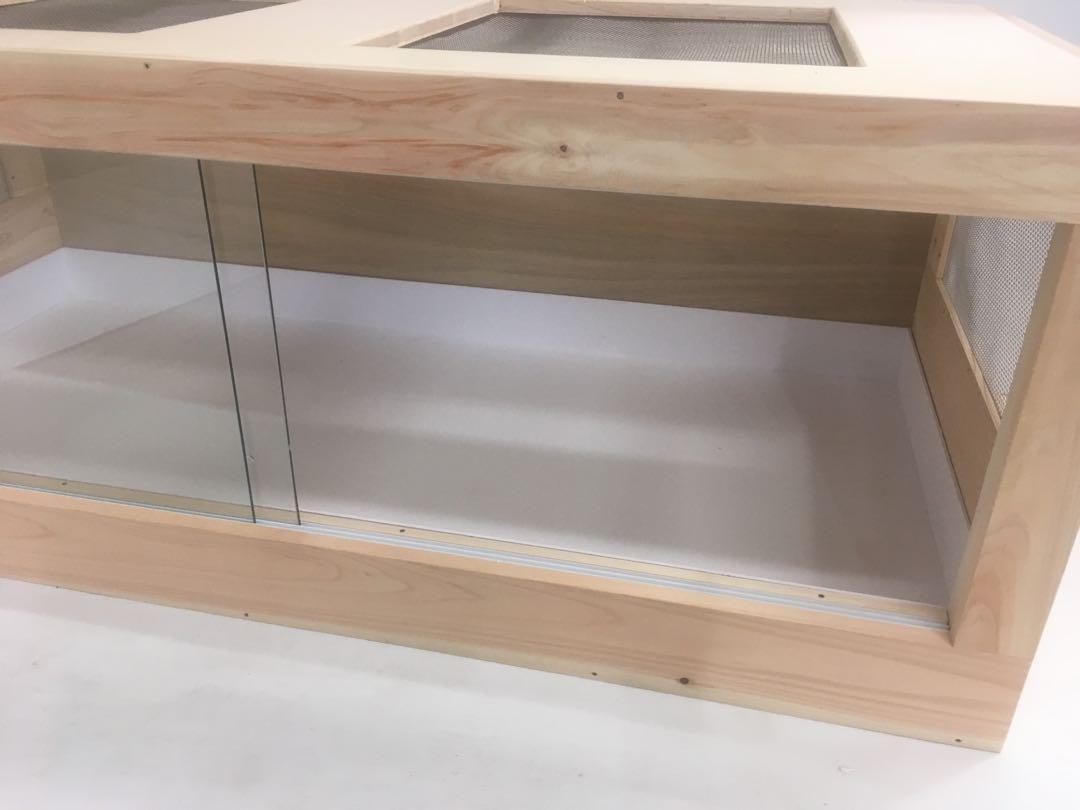 ステンメッシュ仕様木製ケージ　900×600×450　小動物、爬虫類用　未使用品