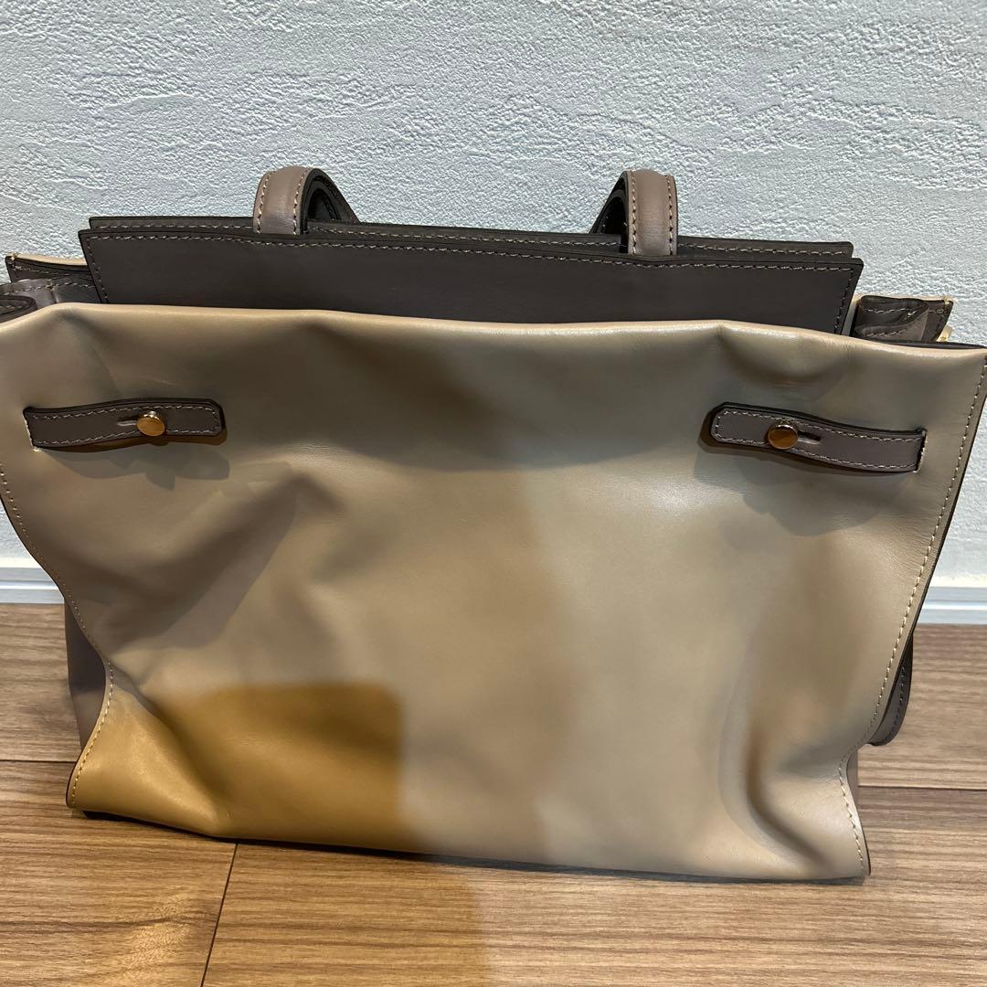 ビジネスバッグ ベージュとグレーANAYI