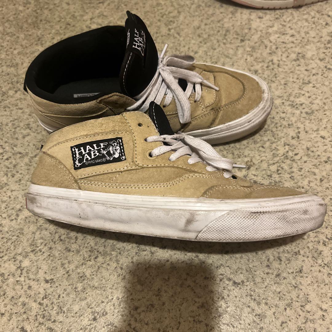 Vans Half Cab ベージュ スニーカー - メルカリ