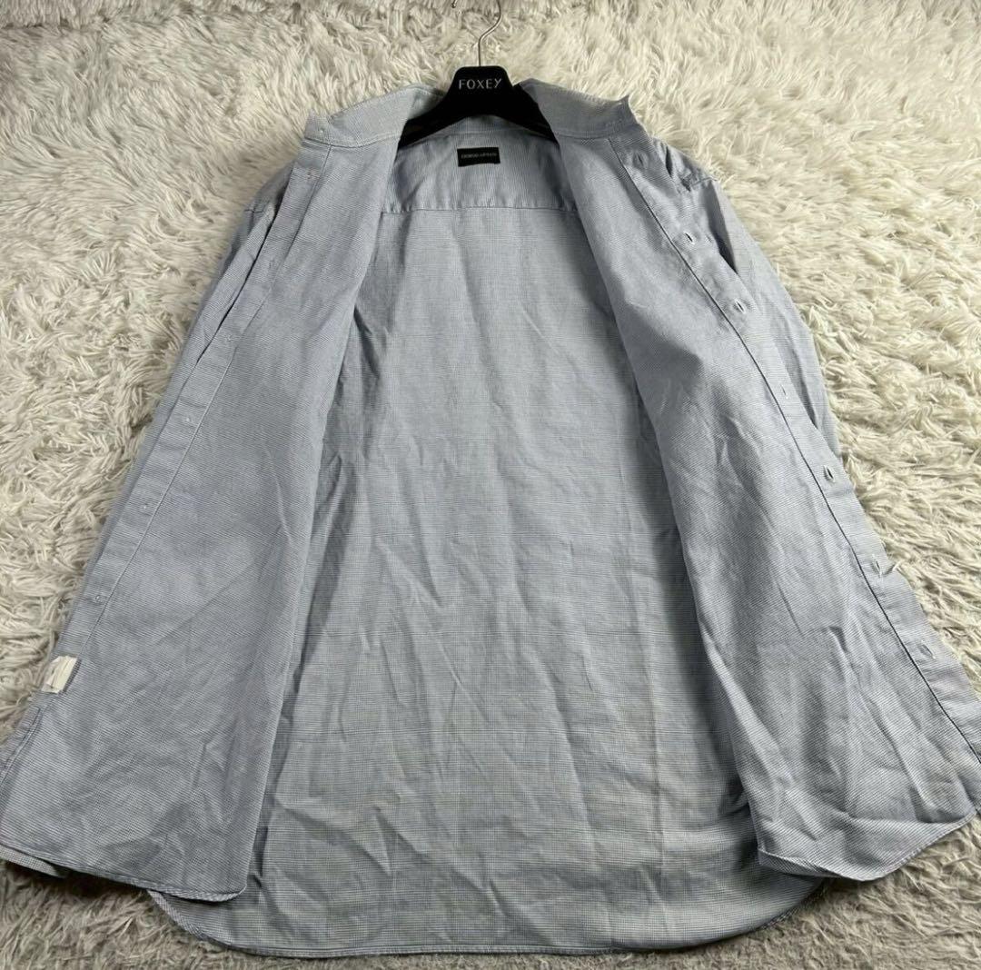 未使用級 XL EMPORIO ARMANI 最高級 黒タグ 長袖シャツ メンズ 美品】最高級黒タグ ジョルジオアルマーニ 長袖シャツ XL相当