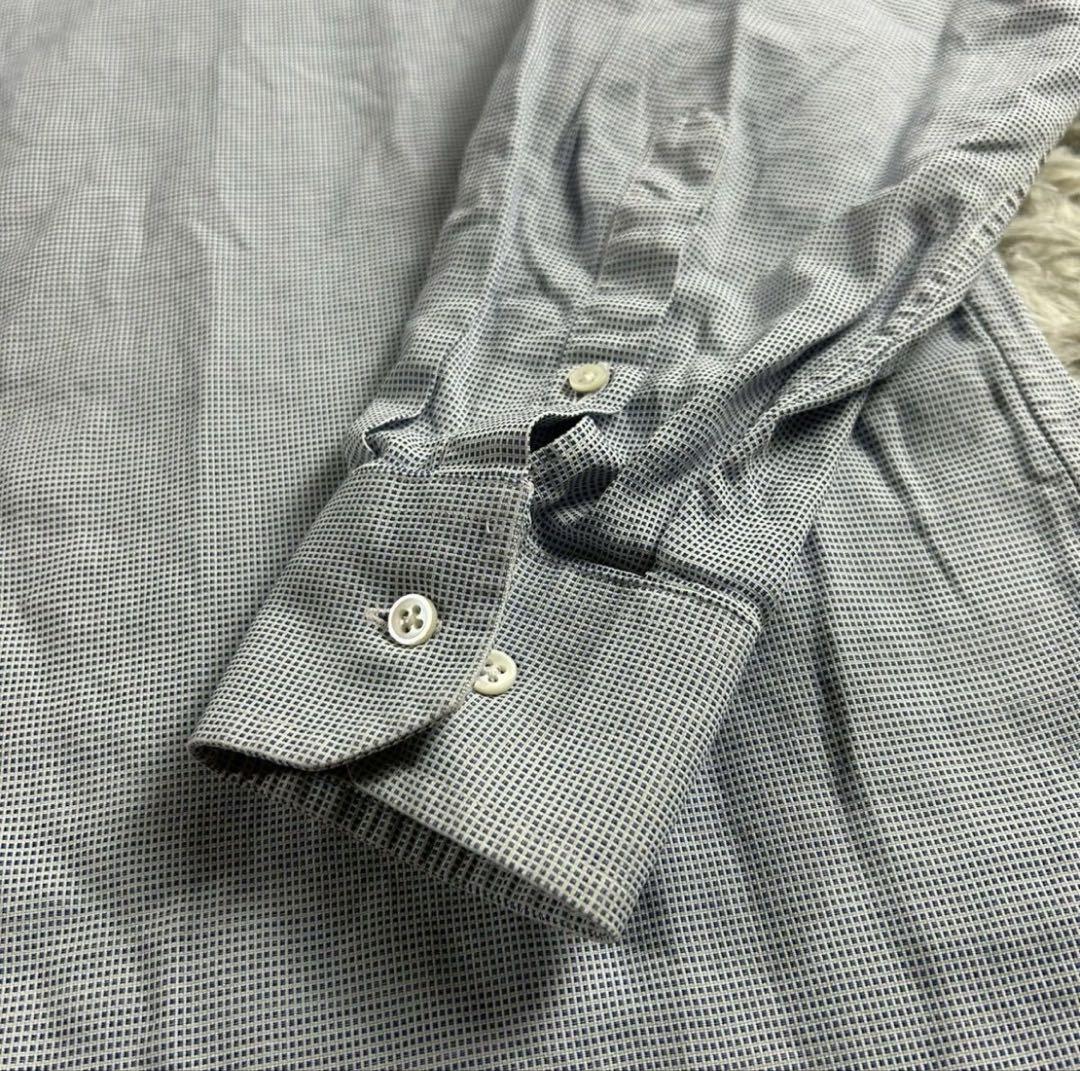 未使用級 XL EMPORIO ARMANI 最高級 黒タグ 長袖シャツ メンズ 美品】最高級黒タグ ジョルジオアルマーニ 長袖シャツ XL相当