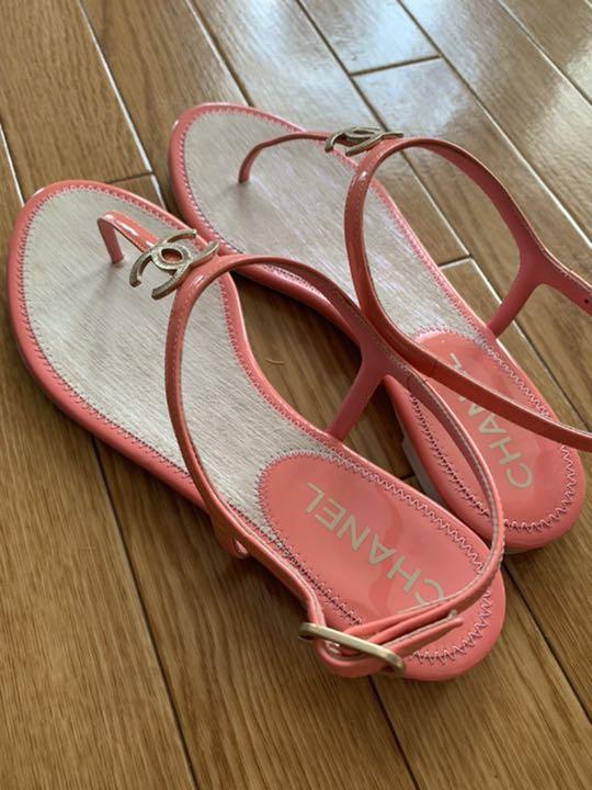 新品】シャネル サンダル ピンク | Shop at Mercari from Japan