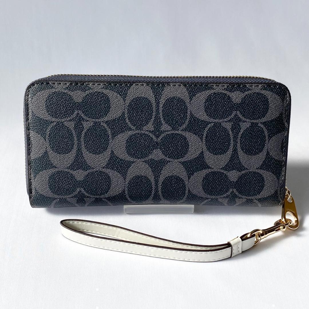 購入者決定COACH 長財布 シグネチャー ロングジップ デニム ウォレット