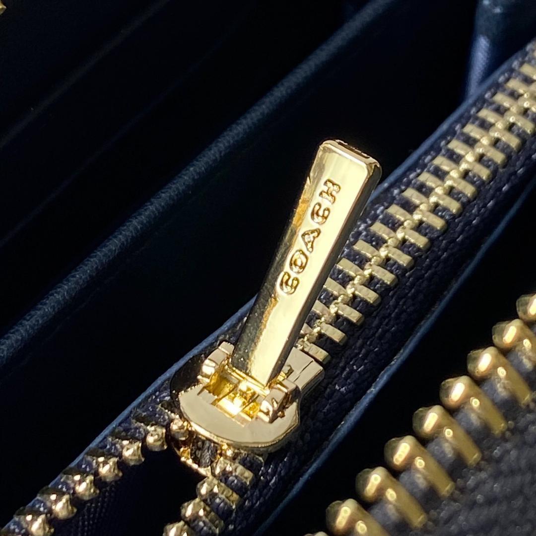 購入者決定COACH 長財布 シグネチャー ロングジップ デニム ウォレット
