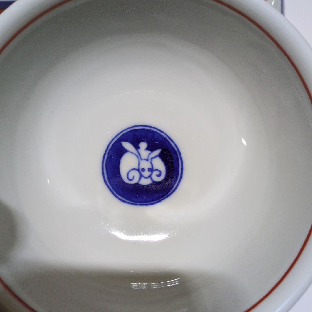 ウサギ模様の陶器ボウル4個セット
