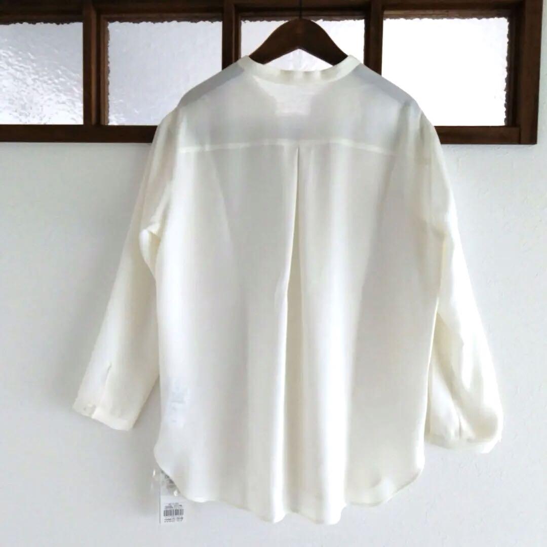 新品タグ付き！23区 オフホワイト長袖ブラウス 40 定価 16500 円