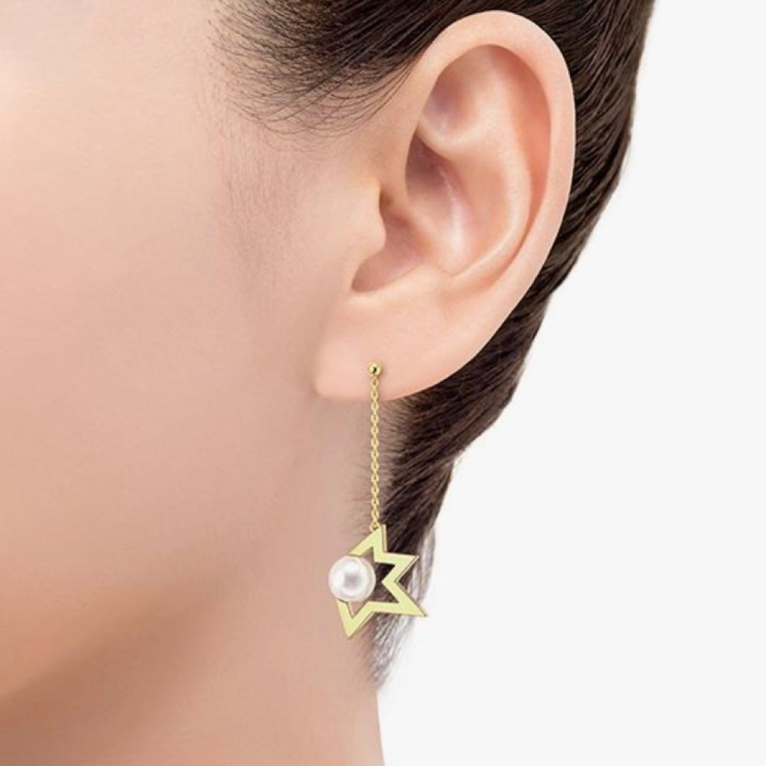 タサキ TASAKI コメット プラス イヤリング ピアス イエローゴールド