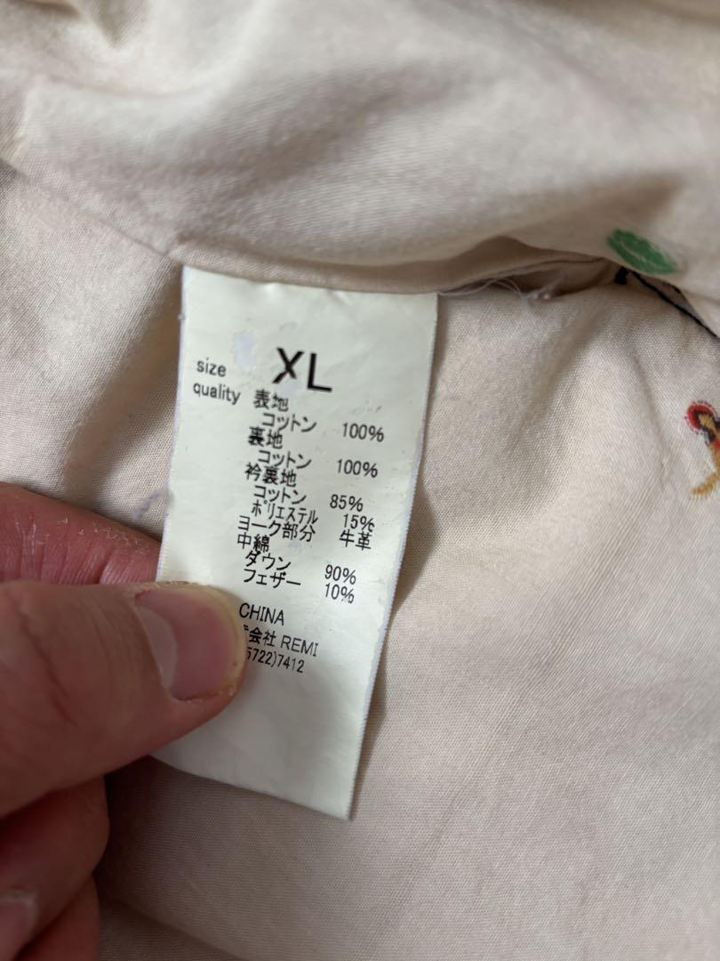 REMIRELIEF レザーデニムダウンベスト XLサイズ