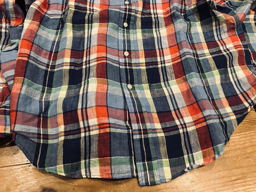 シャツ 古着 90s RALPH LAUREN ラルフローレン L 美品 リネン