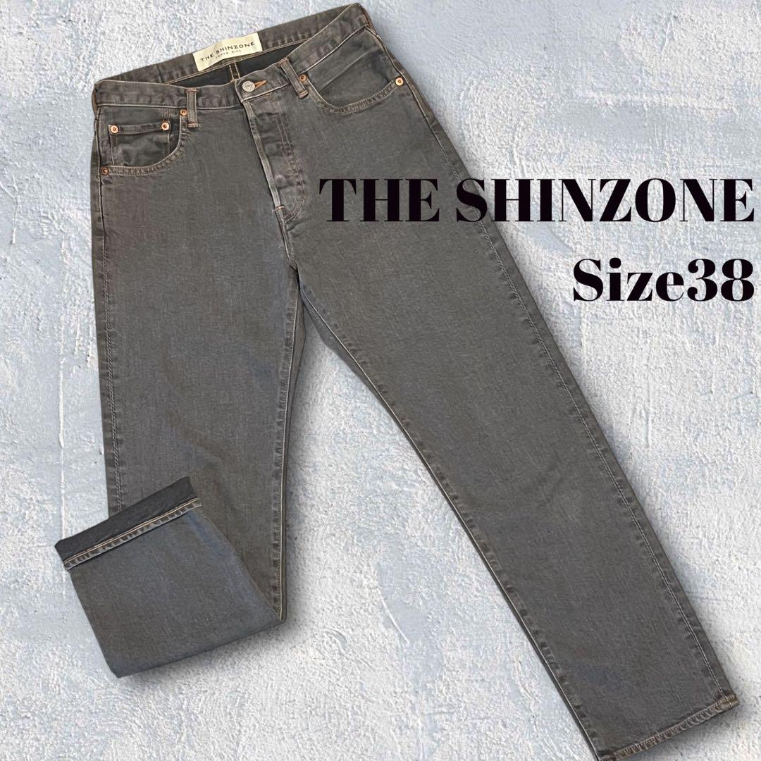 the shinzone GENERAL JEANS 38 ブラック グレー