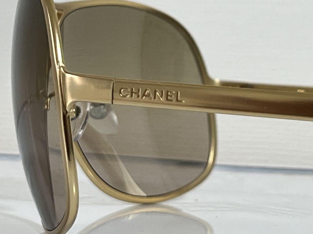 CHANEL ティアドロップ ブラウン系レンズ ゴールドフレーム 新品