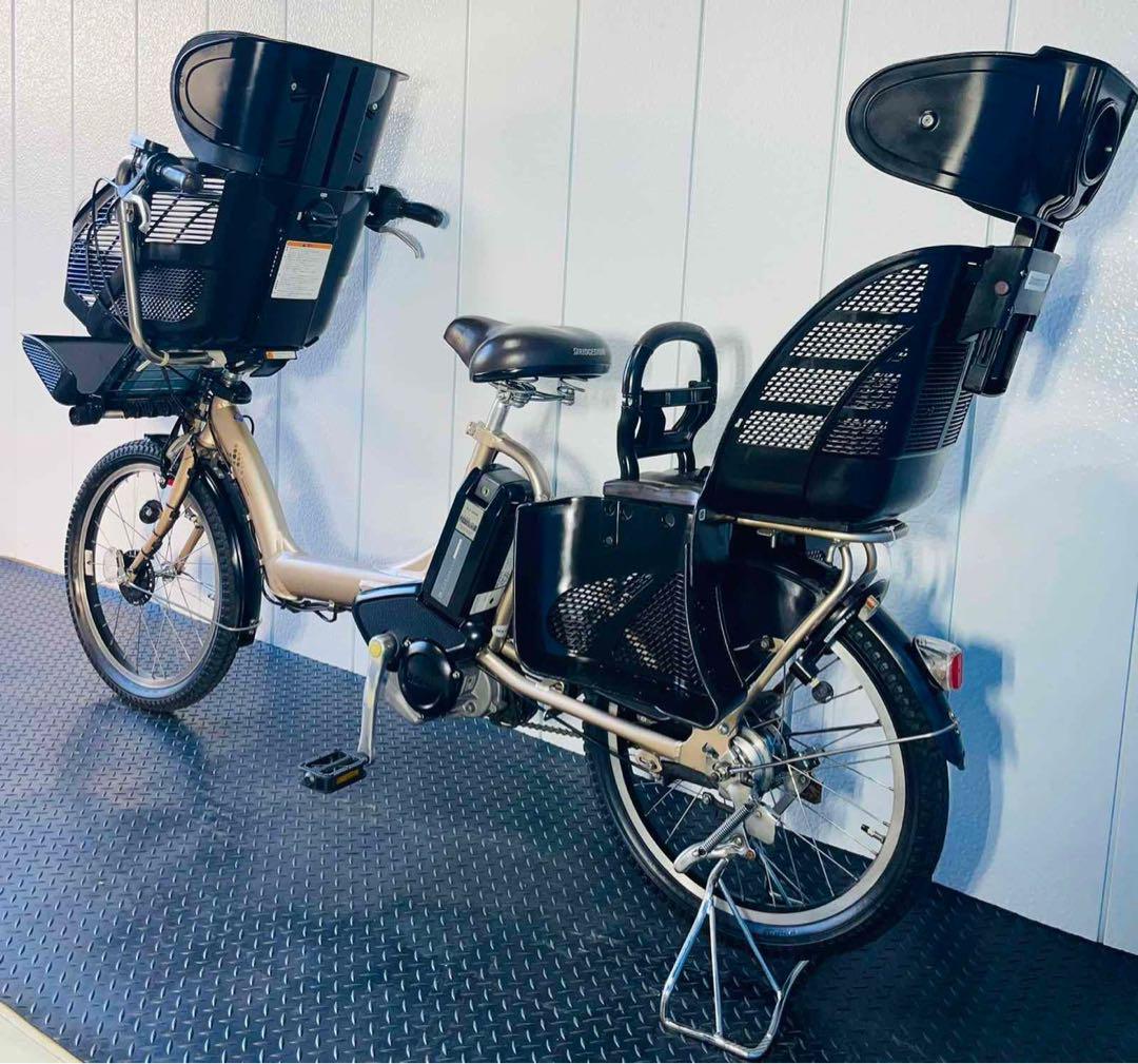 0974 ブリジストン3人乗り子供乗せ電動自転車.20インチ