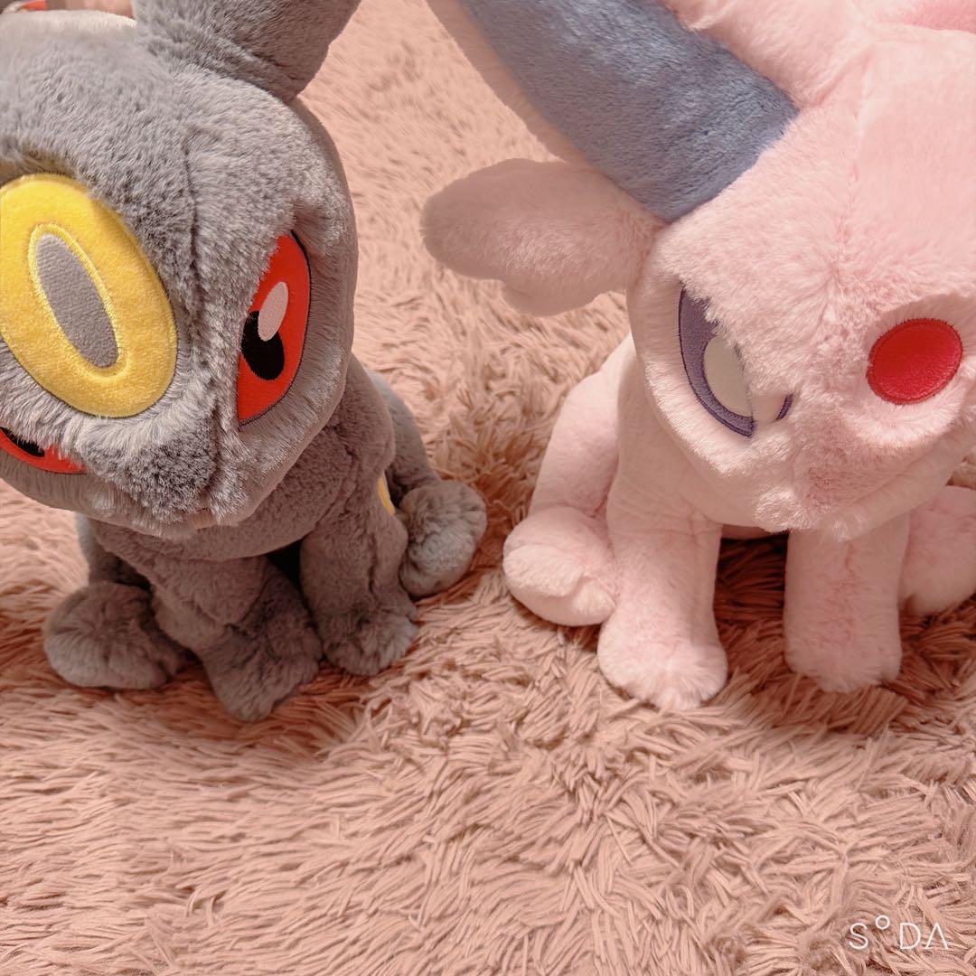 ポケモンブラッキーエーフィふわふわ抱きぬいぐるみ