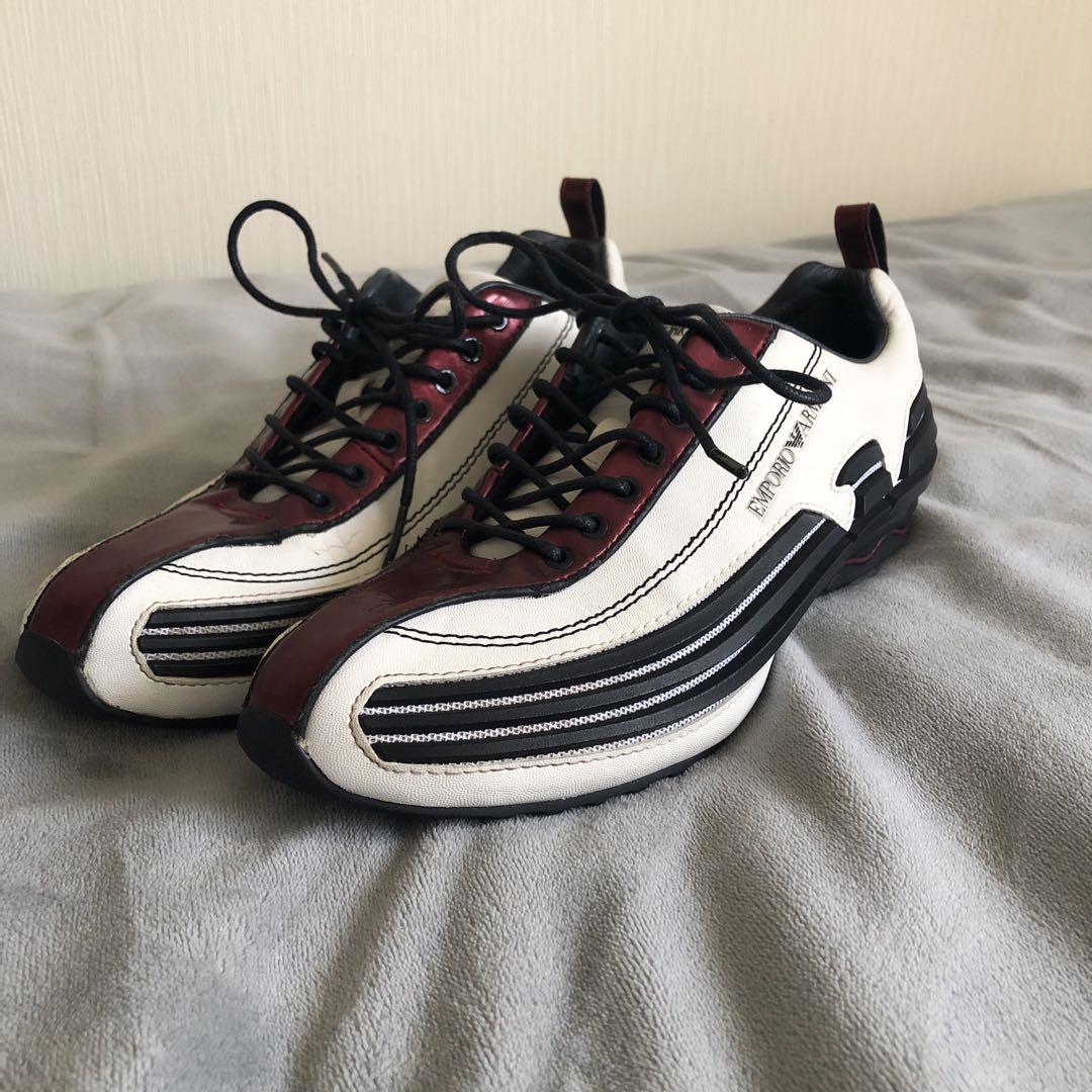 [超美品] EMPORIO ARMANI スポーツレザーシューズ　26.5cm