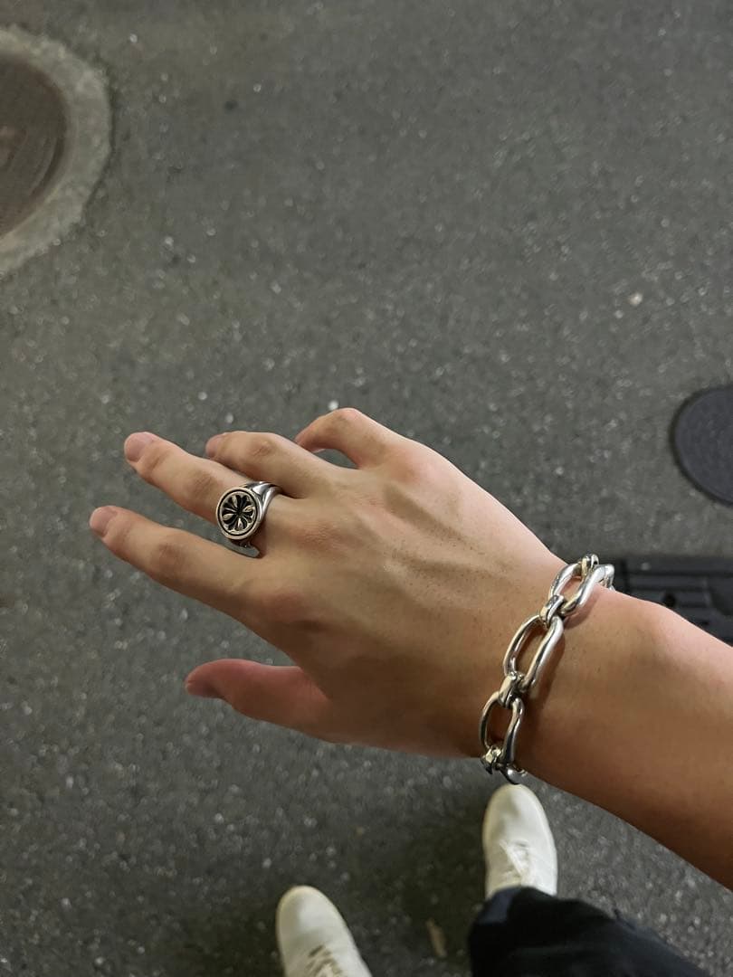 シェーヌダングルアンカーチェーン風シルバー925 ブレスレットHERMES