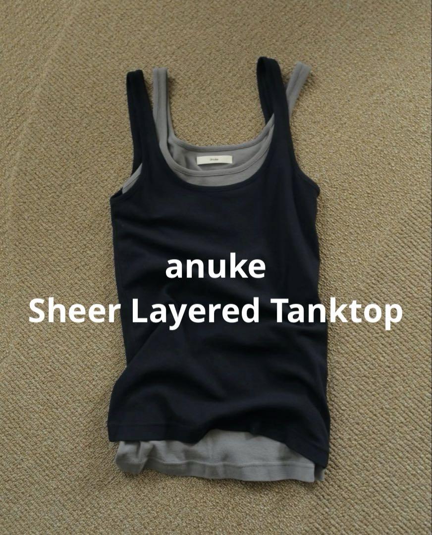 アンヌーク　anuke Sheer Layered Tanktop トップス