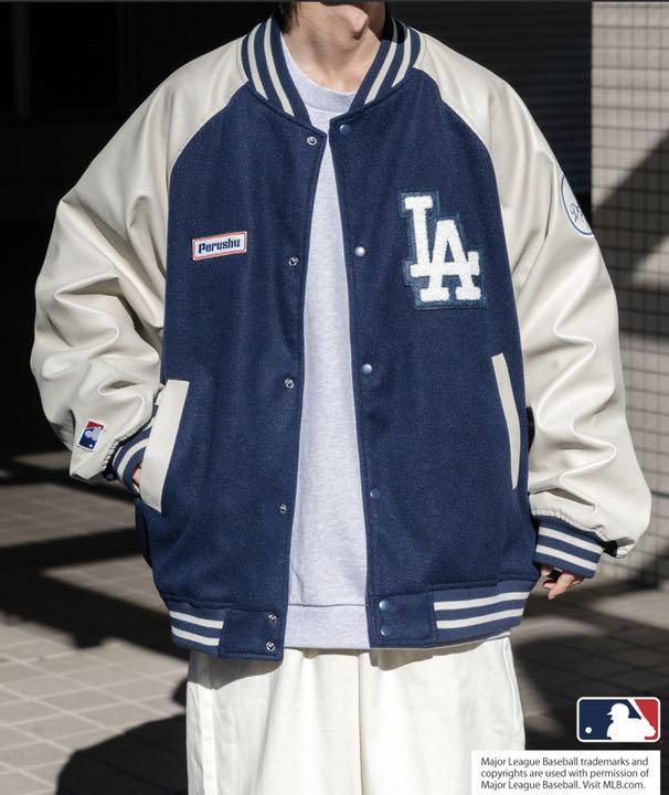 Perushu×MLB オーバーサイズスタジャン