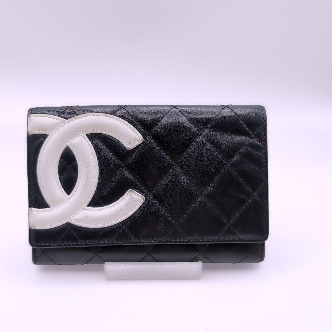 CHANEL　二つ折り財布　小銭入れ　カンボンライン　マトラッセ　ココマーク
