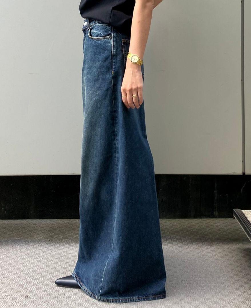 HAIKURE ワイドシルエットデニムパンツ【L / 25inch】 HAIKURE ワイドシルエットデニムパンツ【L / 25inch】 - メルカリ