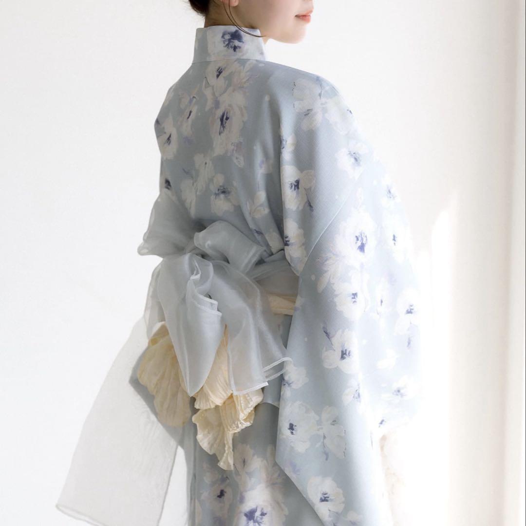 ✨美品✨セパレート浴衣セット ワンピース浴衣　2WAY 浴衣・兵児帯2点セット