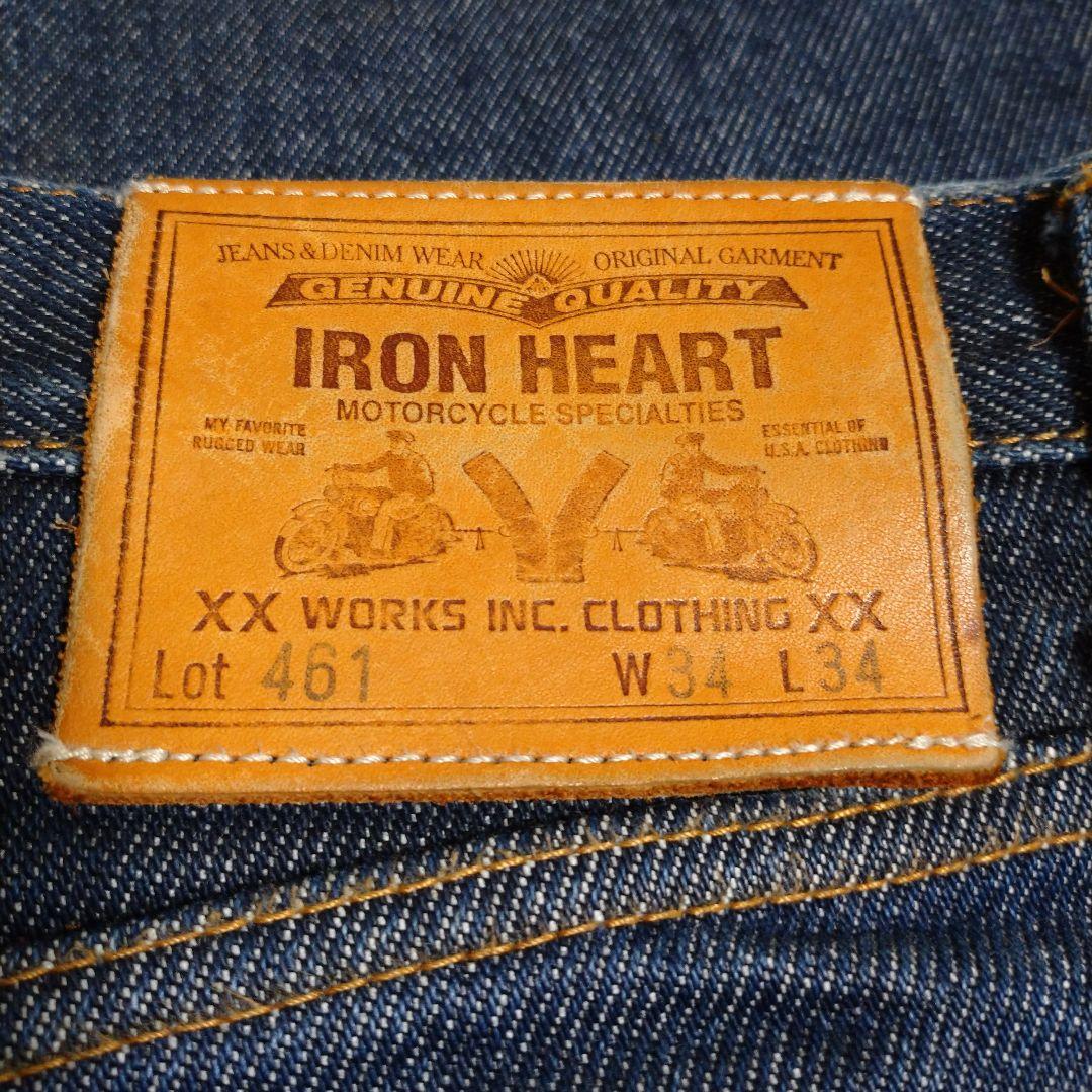 アイアンハート　デニムLot 461 W34 L34 ブーツカット IRON HEART Lot 461ブーツカットデニムW34 L34ヘビーオンスΩ