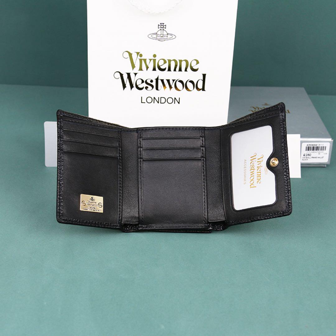 Vivienne Westwood ☆三つ折り財布☆黒· レザー 13111 - メルカリ