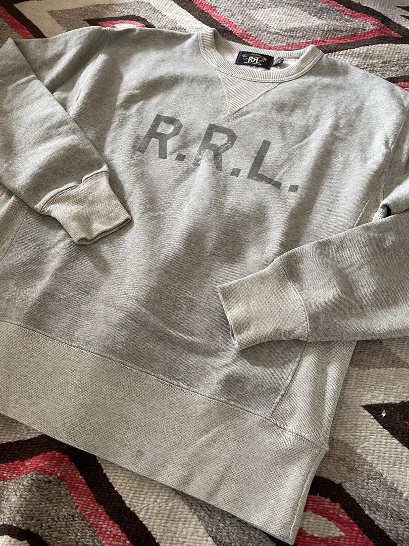 RRLロゴ グレー スウェット クルーネック