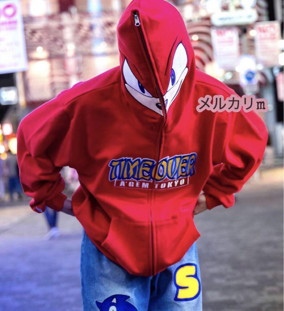 匿名配送♡ソニック パーカー SONIC A'GEM 赤 レッド