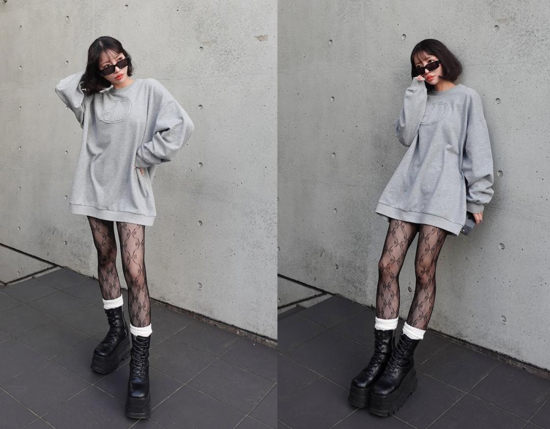 ダーリッチ darich アップリケDロゴプルオーバー GRY グレー