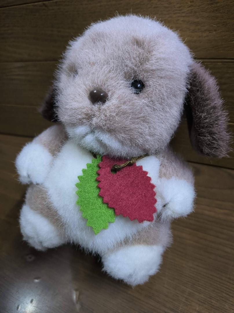 レトロ 吉徳 たれ耳 犬さん ぬいぐるみ [16cm] ぽっちゃり仔犬 たけのこ