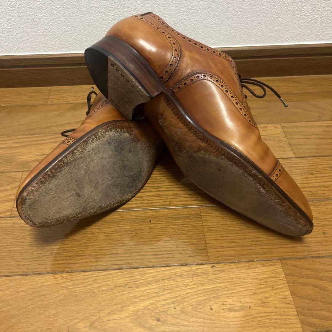 ブラウンレザーオックスフォードシューズ