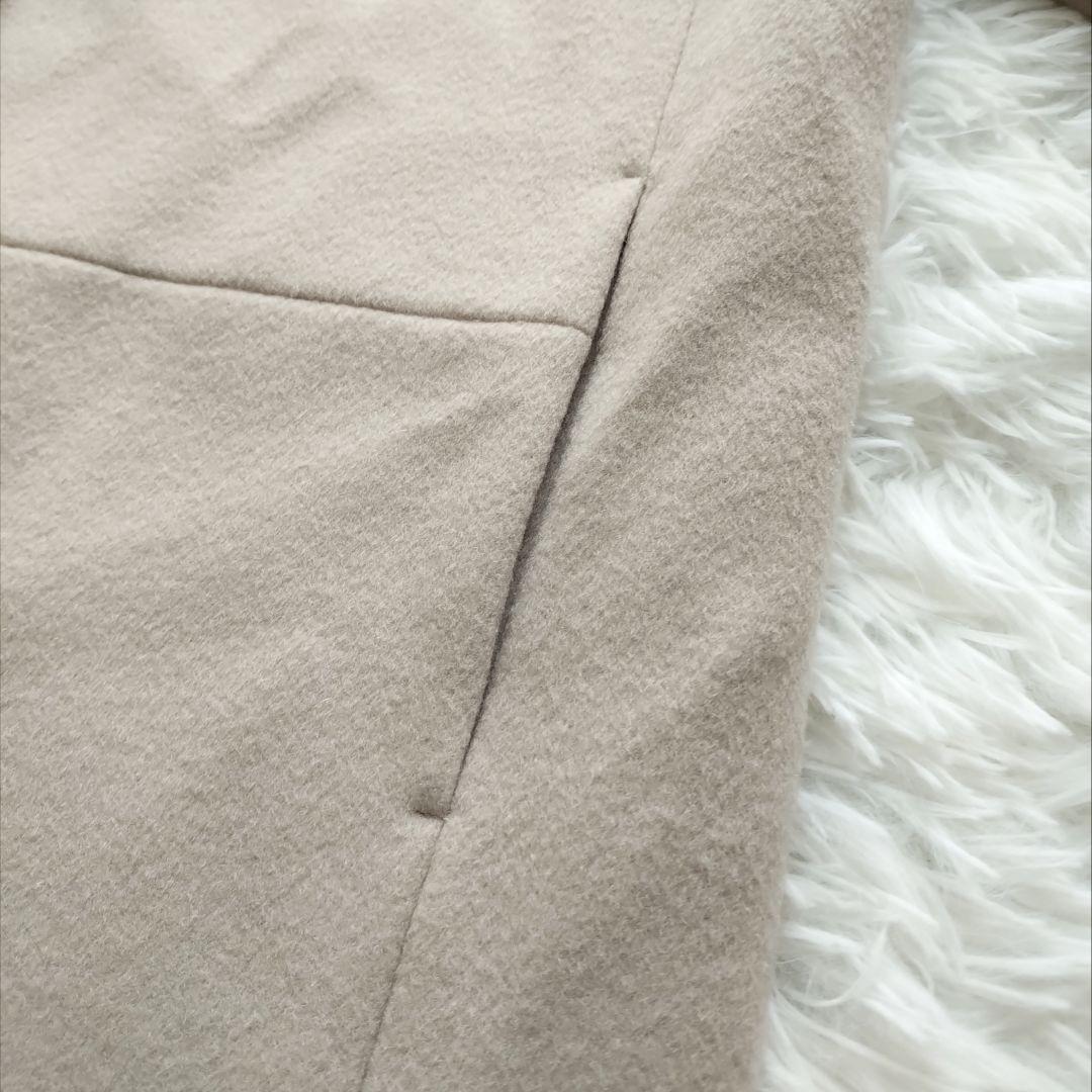 新品タグ付き UNTITLED ノーカラーコート カシミヤ混 42 新品タグ付き UNTITLED ノーカラーコート カシミヤ混 42