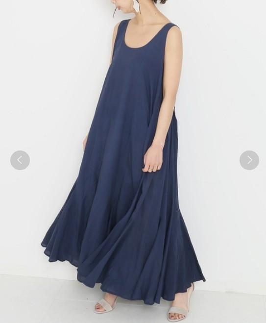 美品 マリハ MARIHA 海の月影のドレス ノースリーブロング