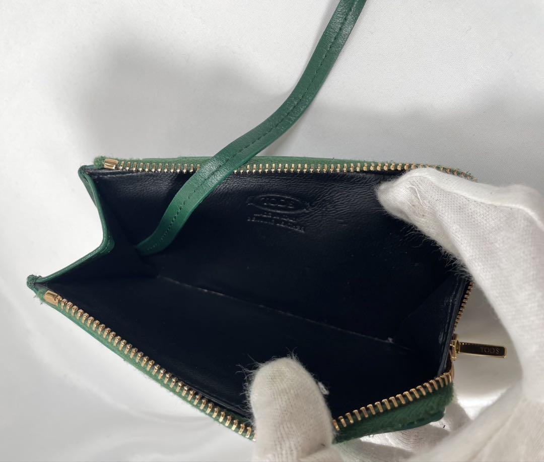 希少 TOD'S トッズ フラグメントケース キアッポーニ 犬 ドッグ レザー