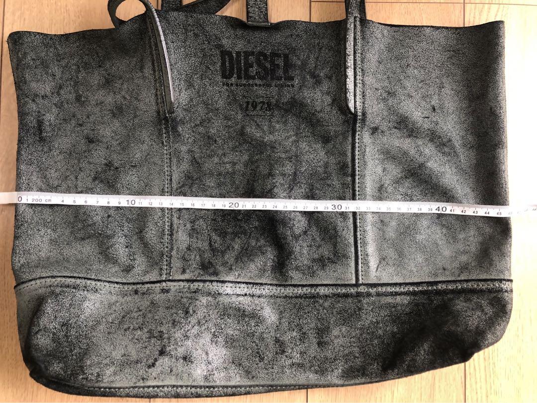 DIESEL 革トートバッグ ポーチ付き