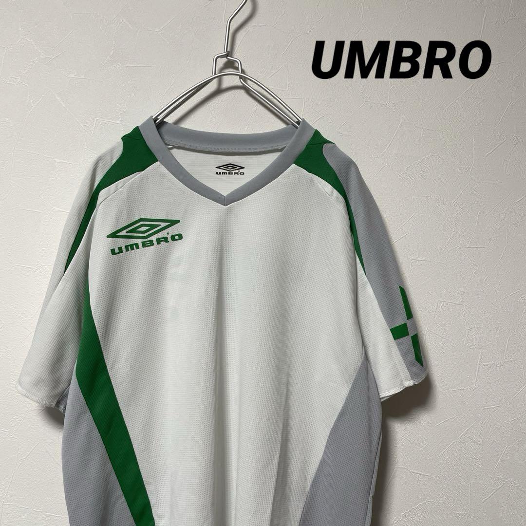 UMBRO 古着　ゲームシャツ　ユニフォーム　緑　シンプル系　バックプリント