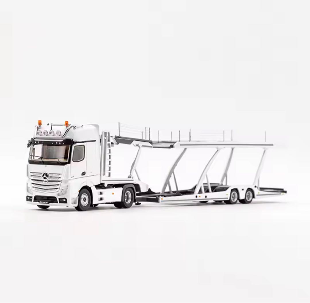 メルセデス カーキャリアトレーラー 1/64 白　新品未開封品