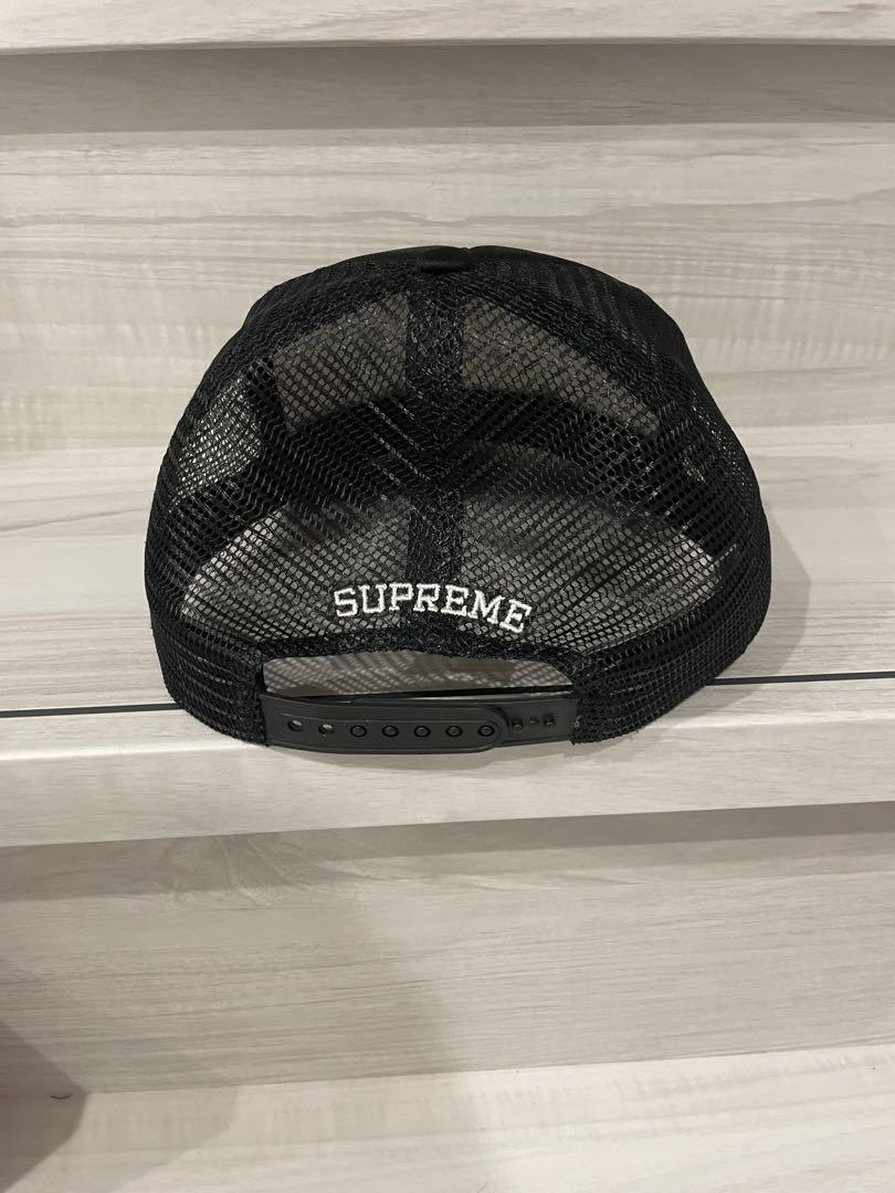 Supreme ブラック メッシュキャップ　5パネル