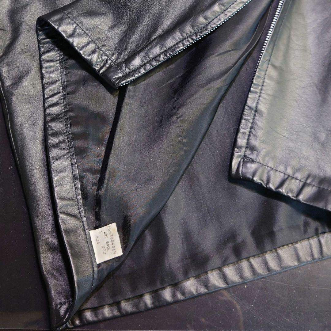 Schott レザーTシャツ Lサイズ 黒 画像10
