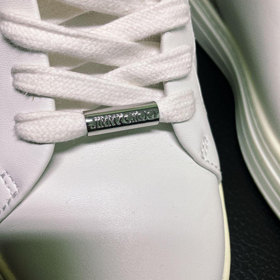 JIMMY CHOO ホワイトレザー スニーカー　37サイズ