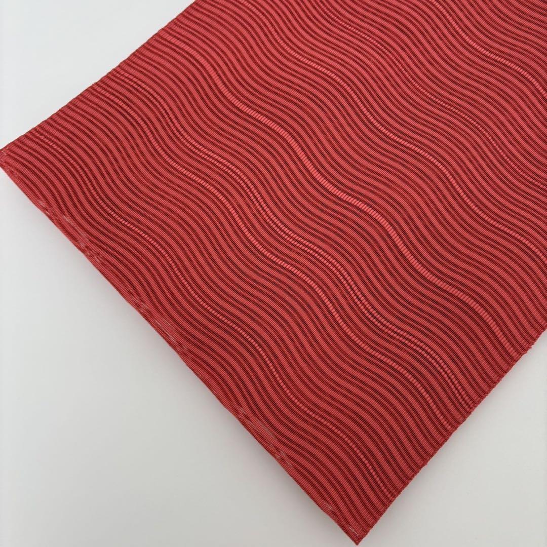 夏帯 名古屋帯 絽 朱殷色 赤銅色 NO-1063 夏帯 名古屋帯 絽 朱殷色 赤銅色 NO-1063