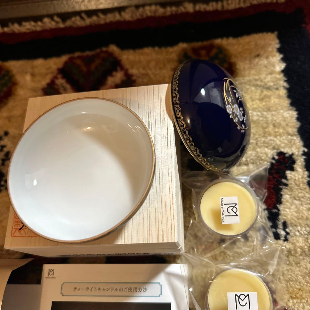 香蘭社 ティーライトキャンドル ルリ金彩梅春蘭ボンボニエール NEXPOTALLINN_EU