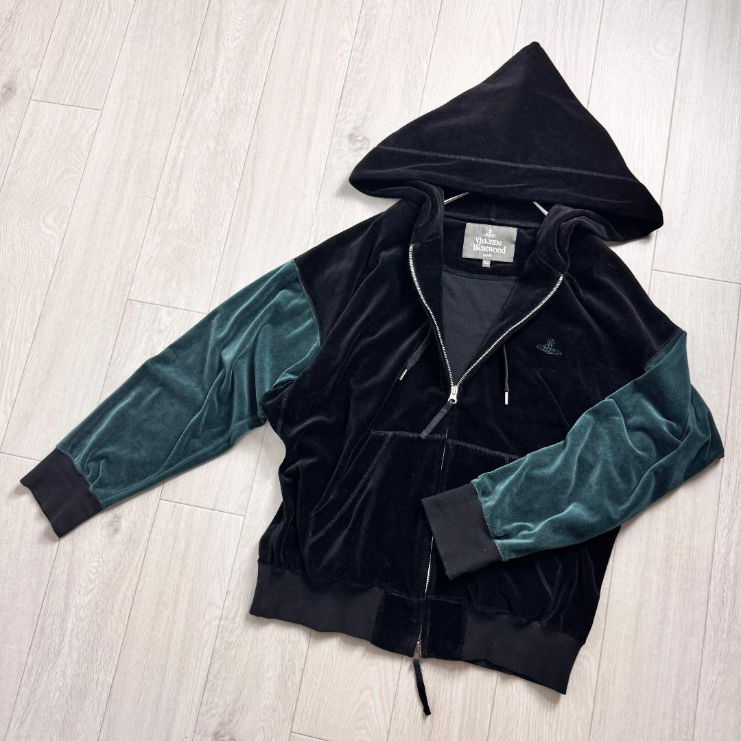 【高級モデル☆ゆったりデザイン☆刺繍オーブ】ヴィヴィアン ベロアパーカー