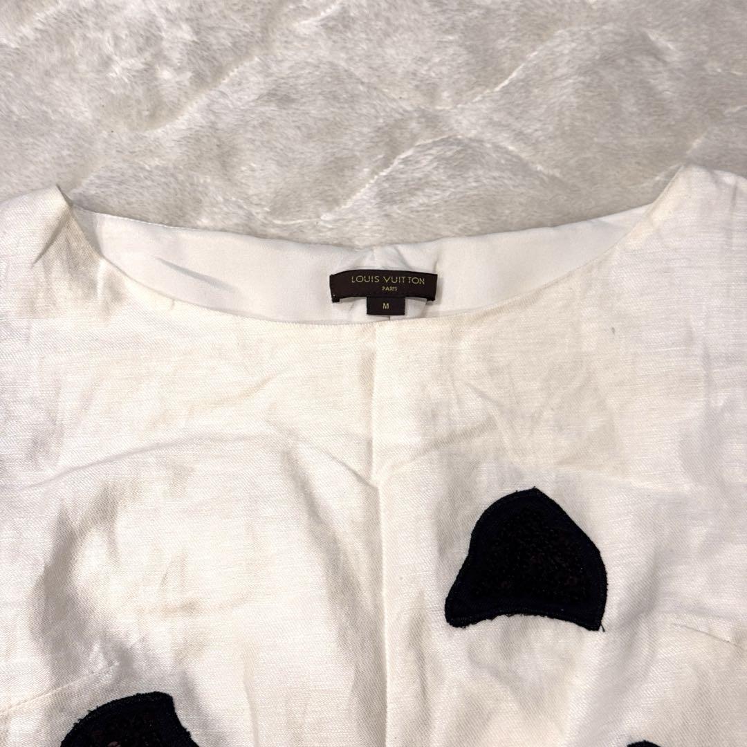 LOUIS VUITTON ノースリーブ 牛柄 リネン ワンピース M - メルカリ